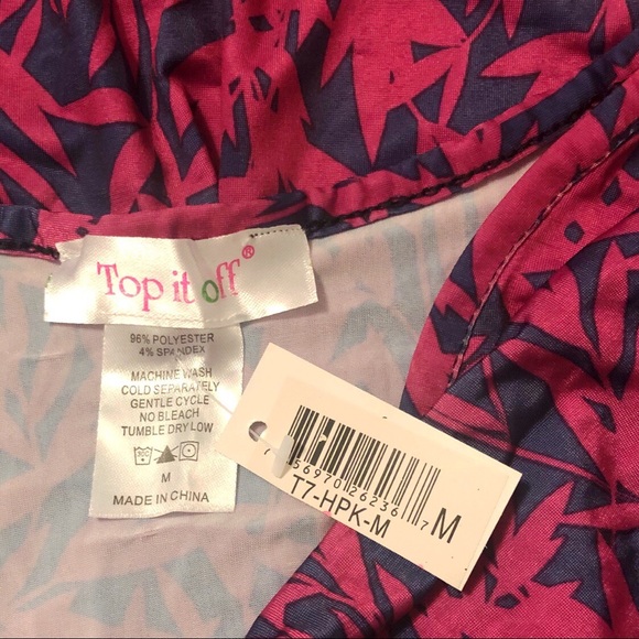 NWT Top It Off Palm Jungle Surplice Front Dress M - Picture 5 of 5